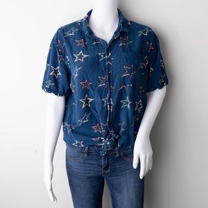 LulaRoe | Patriotic Button Up